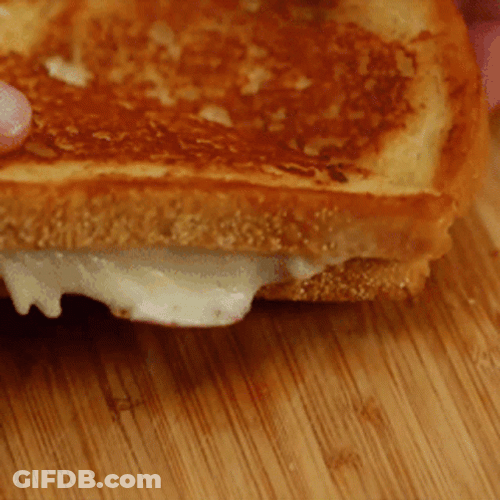 Melted Cheese Toast Bread GIF