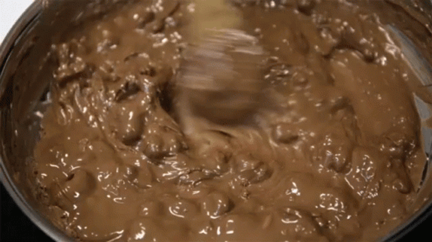 Melted Chocolate Being Stirred GIF