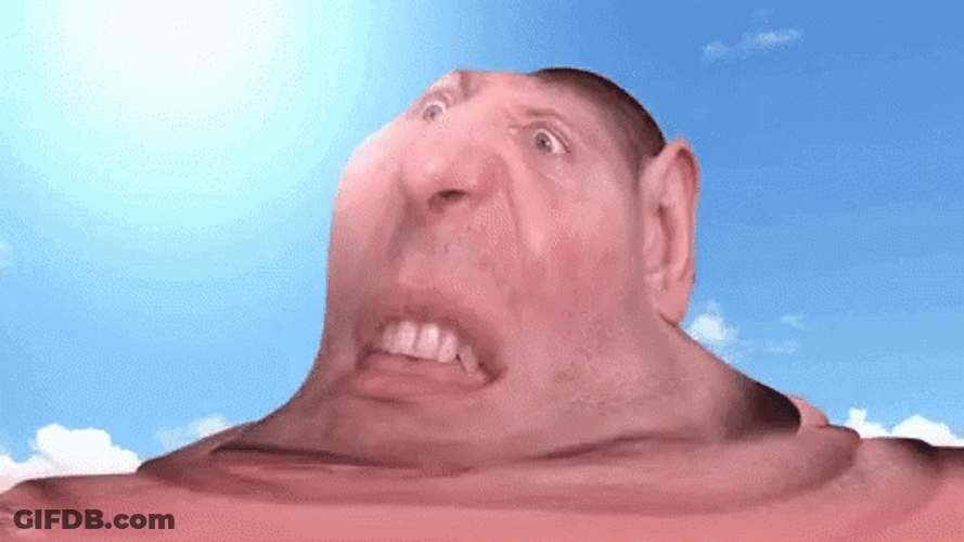 Melted Man Face Flowing GIF