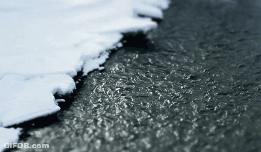 Melted Snow Moving Water GIF