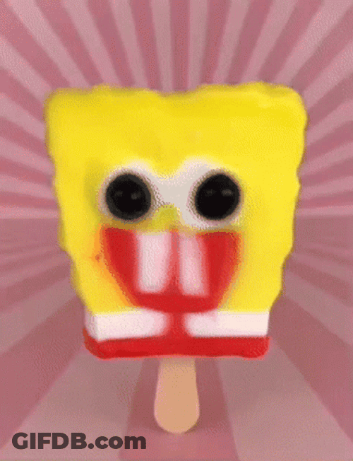 Melted Spongebob Popsicle GIF