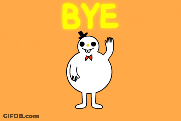 Melting Snowman Bye Bye Meme GIF