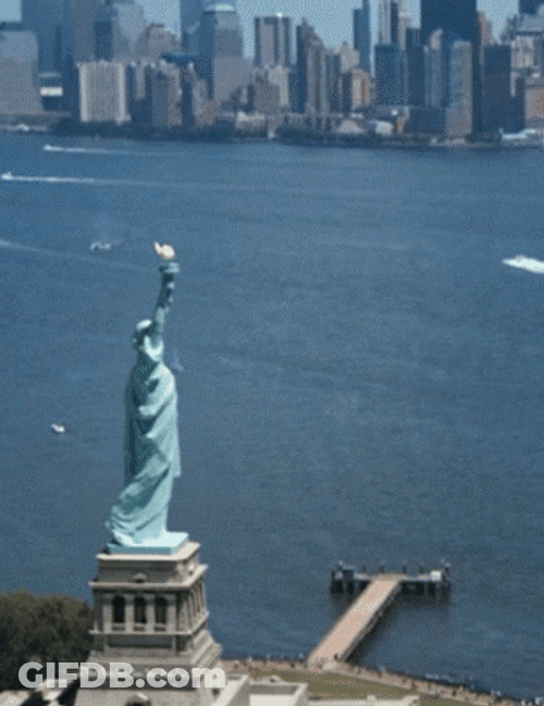 Melting Statue Of Liberty GIF