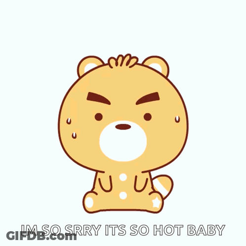 Melting Teddy Bear Saying Sorry GIF