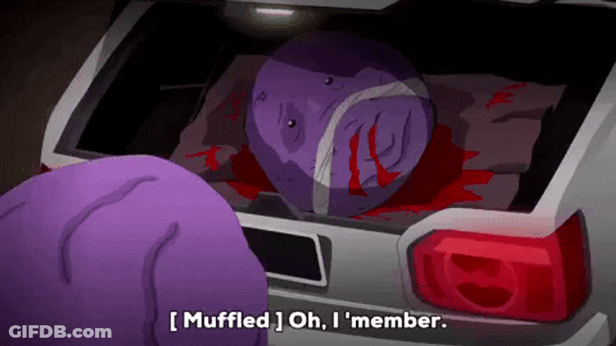 Member Berries Injured In Car Trunk GIF