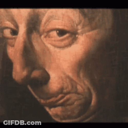 Meme Faces Skeptical Look Zoomed In GIF