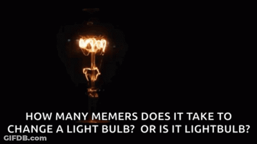 Meme Light Bulb Flourescent Lamp GIF
