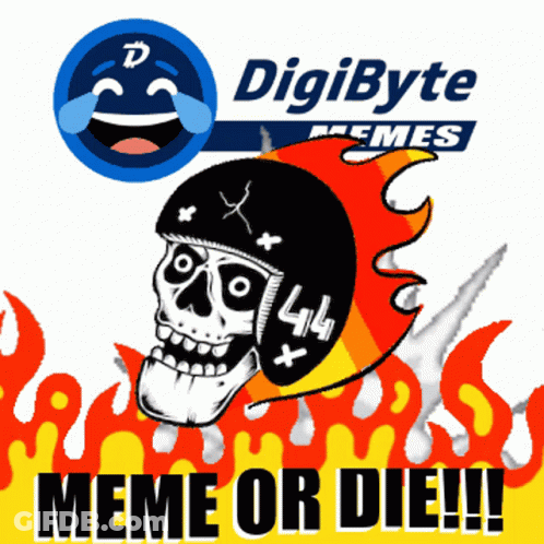 Meme Or Die Poster With Skull In Helmet Number 44 GIF