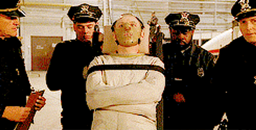 Memorable Hannibal Lecter Tied Chair GIF