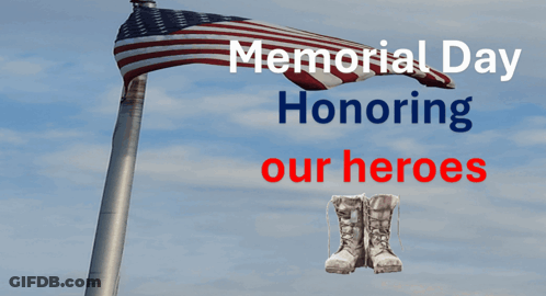 Memorial Day Flag And Boots GIF