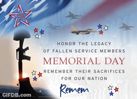 Memorial Day Remember Fallen Service Members GIF