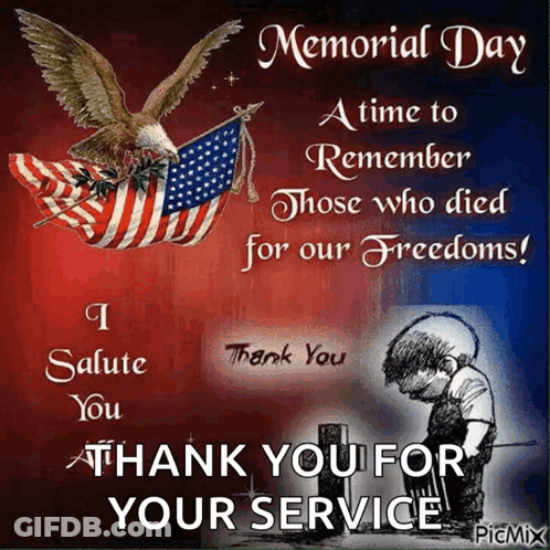 Memorial Day Remembering Those Who Died For Our Freedoms GIF