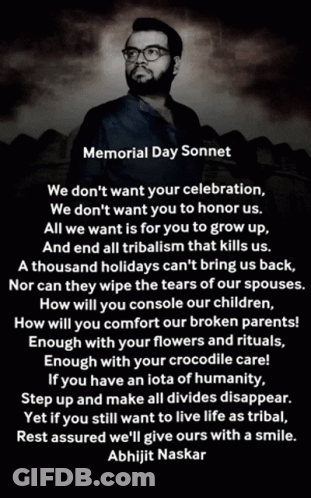 Memorial Day Sonnet By Abhijit Naskar GIF