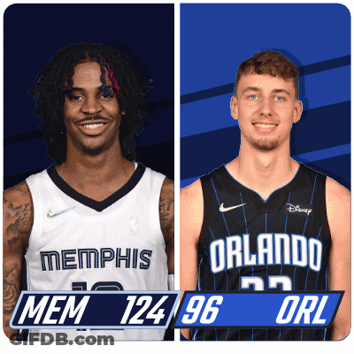 Memphis And Orlando Basketball Players Posing GIF