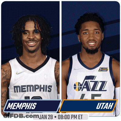 Memphis And Utah Playing Basketball January 28 GIF