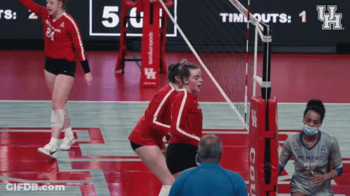 Memphis Vs UCSD Volleyball Score 5 To 1 GIF