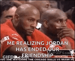 Men At Basketball Game One Wearing Heat Shirt GIF