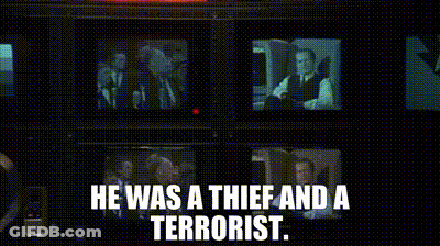 Men At Microphones Saying He's Dead Now Left Me In Charge GIF
