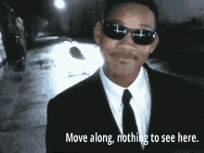 Men Black Flashy Thing Nothing To See Here GIF