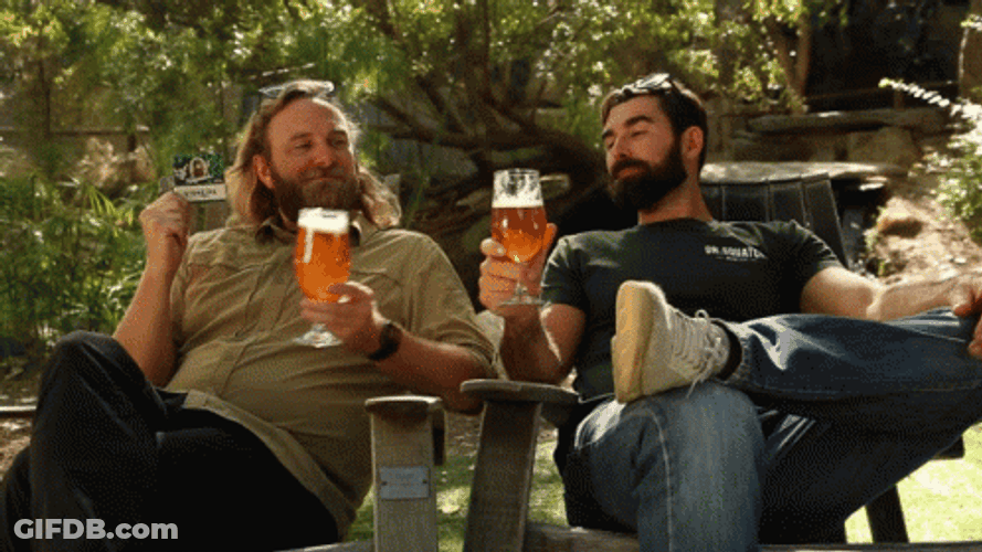 Men Chilling Cheers GIF