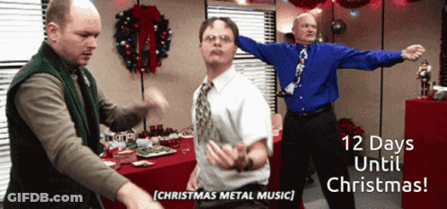 Men Dancing 12 Days Until Christmas GIF