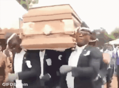 Men Dancing Carrying Coffin GIF