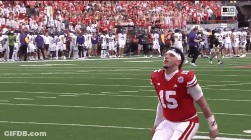 Men Dancing Husker Fans After Dylan Raiola Committed GIF