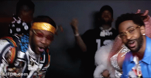 Men Dancing In Dark Room GIF