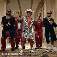 Men Dancing In Hallway One In Bathrobe GIF