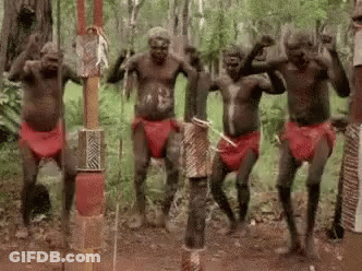 Men Dancing In The Woods GIF