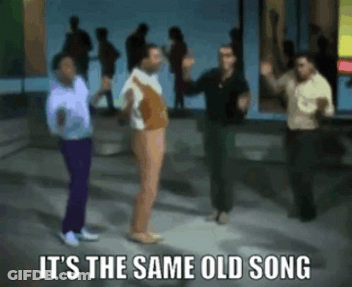 Men Dancing It's The Same Old Song GIF