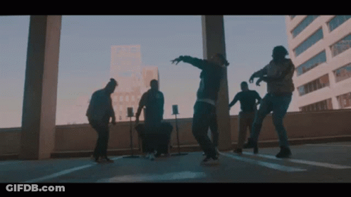 Men Dancing On Rooftop GIF