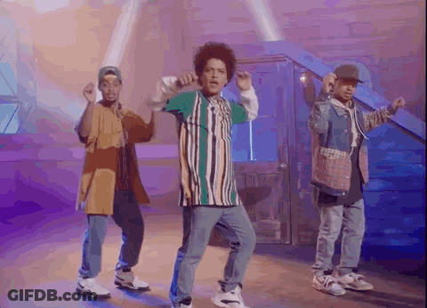 Men Dancing On Stage In Front Of Door GIF