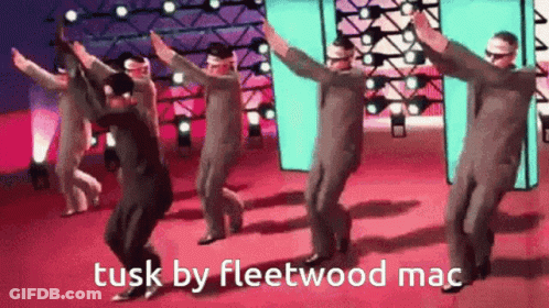 Men Dancing On Stage Tusk By Fleetwood Mac GIF