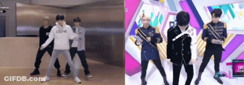 Men Dancing On Stage Wearing Celine Hoodie GIF