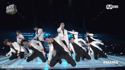 Men Dancing On Stage With Mama GIF