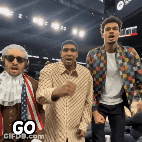 Men Dancing One With Go On Chest GIF