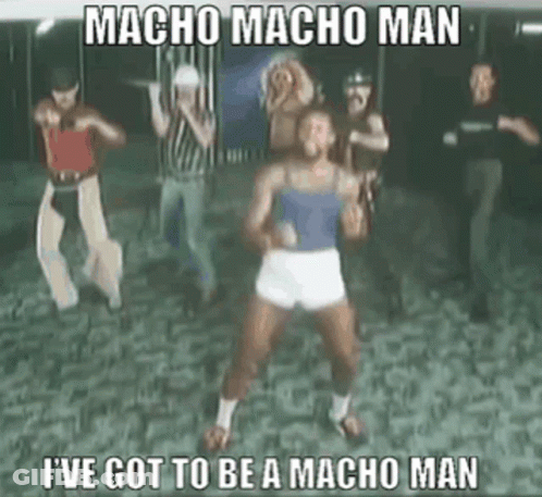 Men Dancing Saying Macho Macho Man GIF