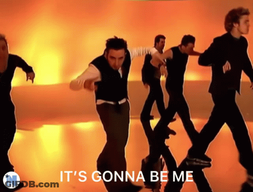 Men Dancing With Its Gonna Be Me GIF