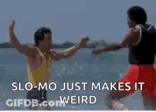 Men Fighting In Water Slo-Mo Weird GIF