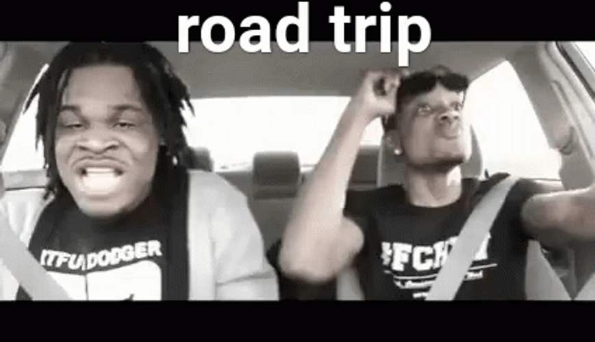 Men Having A Happy Road Trip Meme GIF