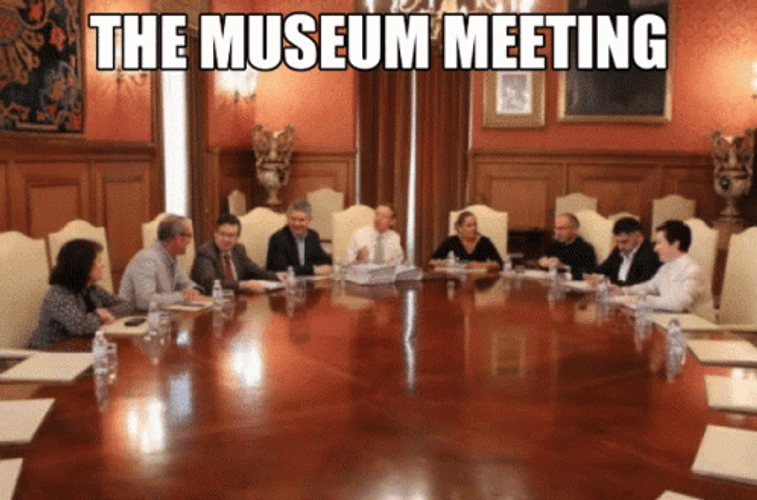Men Having A Museum Meeting GIF