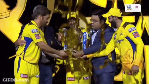 Men Holding IPL Trophy GIF