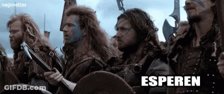 Men Holding Weapons With Espereen GIF