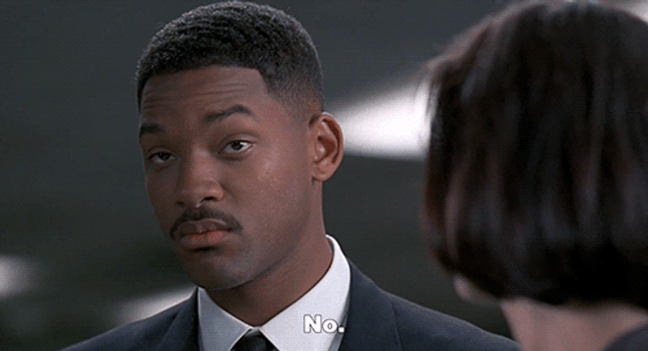Men In Black Smith Says No GIF