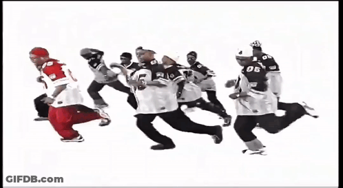 Men In Football Jerseys Number 05 Dancing GIF