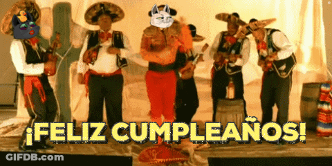 Men In Mexican Costumes Dancing Feliz Cumpleanos GIF