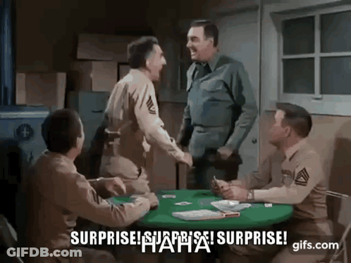 Men In Military Uniforms Playing Cards GIF