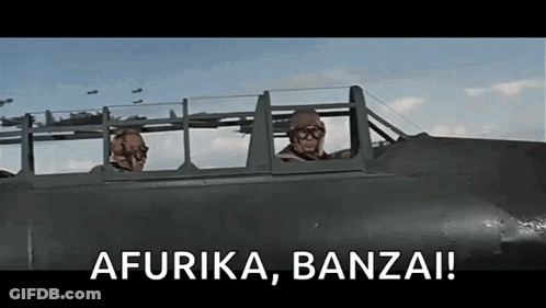 Men In Plane With Afuria Banzai GIF