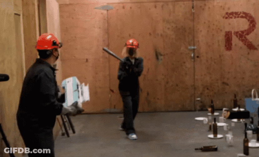 Men In Rage Ground Wearing Plumber Suit GIF